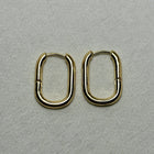Aayat - Rectangle Hoop Earrings - 18k Gold PVD