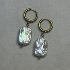 Urmi - Pearl Drop Earrings - 18k Gold PVD