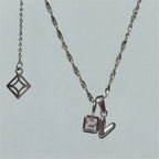 Naam - Dainty Initial Pendants - Stainless Steel Silver