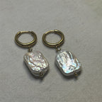 Urmi - Pearl Drop Earrings - 18k Gold PVD