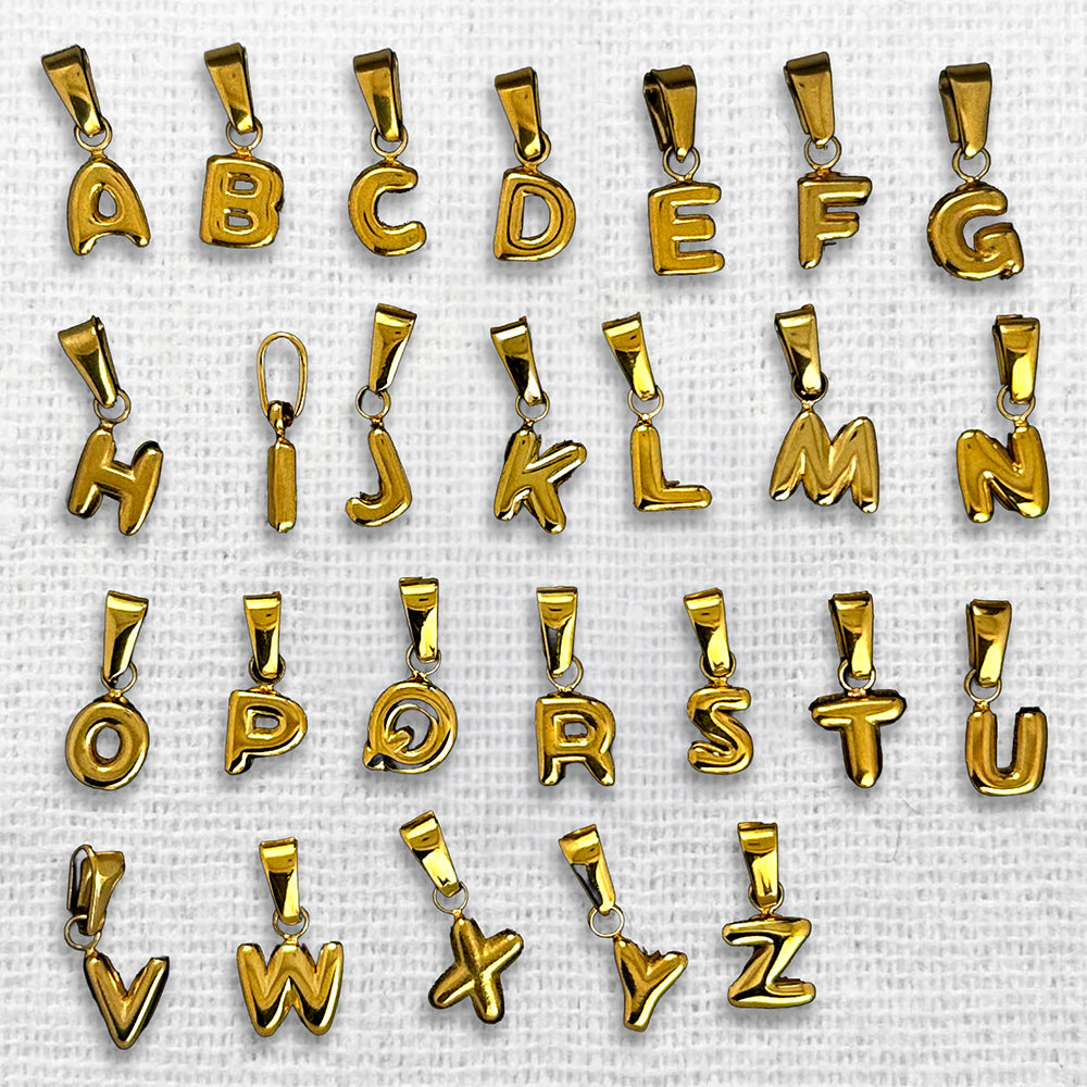 Naam - Dainty Initial Pendants - 18K Gold Plated PVD