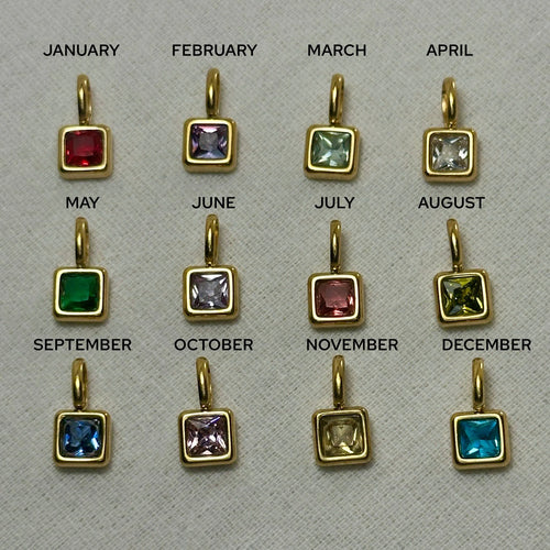 (Copy) Ratna - Birthstone Charms for Bracelet & Necklace - 18k Gold PVD -  - LUMENAURA