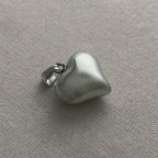 Dil - Heart Charm - Stainless Steel Silver