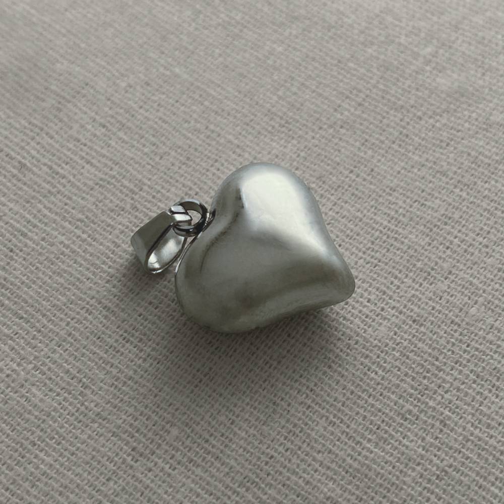 Dil - Heart Charm - Stainless Steel Silver