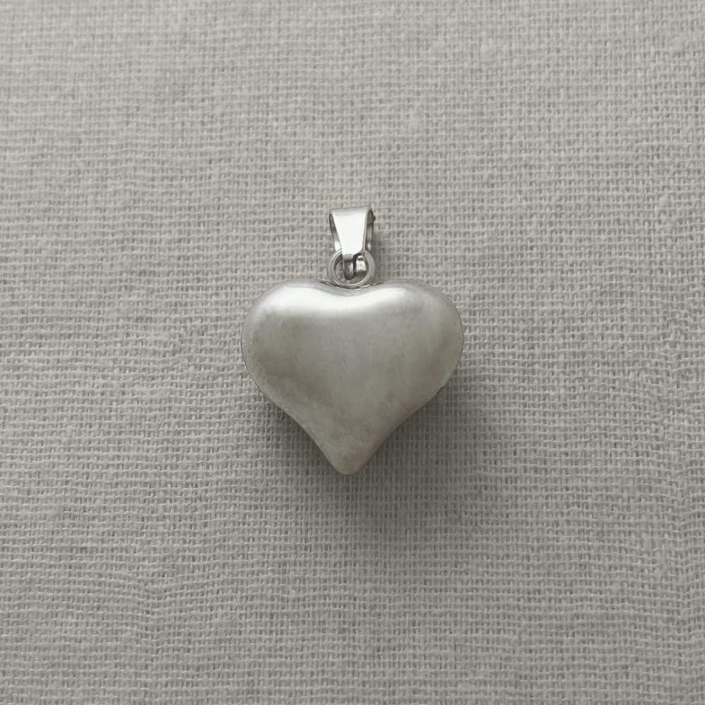 Dil - Heart Charm - Stainless Steel Silver