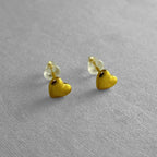 Jiya - Dainty Hearts Earrings - 18k Gold PVD
