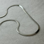 Dhara - Herringbone Necklace - Stainless Steel Silver -  - LUMENAURA