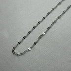 Mina - Dainty Fish Mouth Chain Necklace - Stainless Steel Silver -  - LUMENAURA
