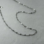 Mina - Dainty Fish Mouth Chain Necklace - Stainless Steel Silver -  - LUMENAURA
