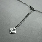 Mina - Dainty Fish Mouth Chain Necklace - Stainless Steel Silver -  - LUMENAURA