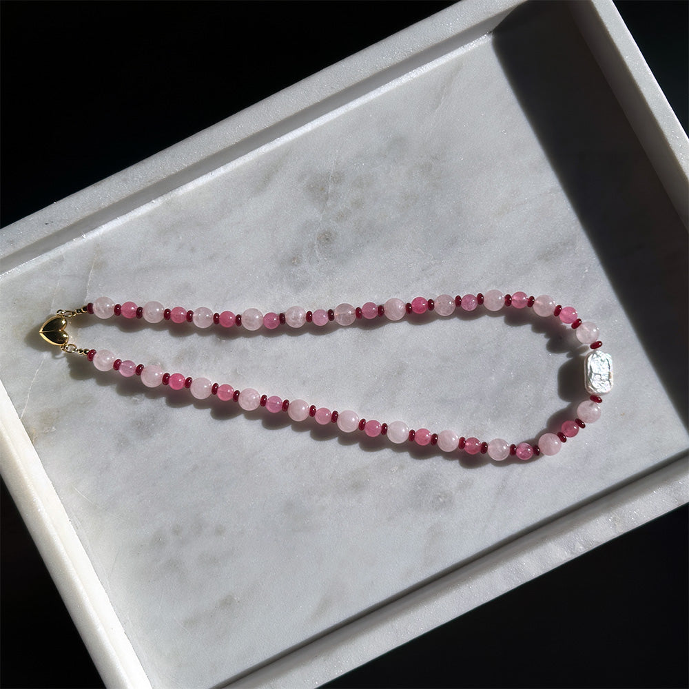Blush - Handcrafted Beaded Necklace