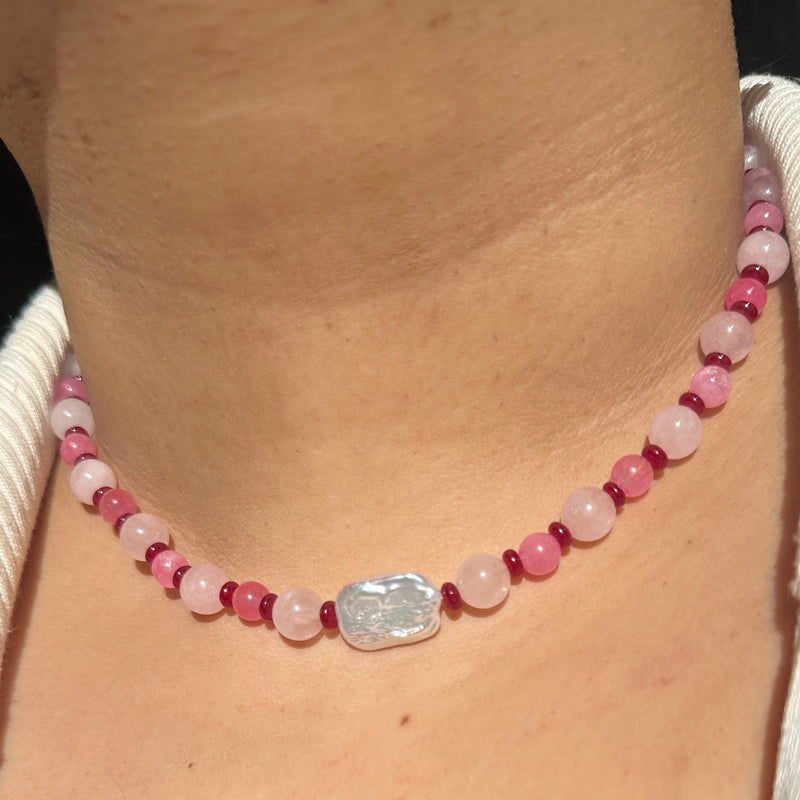 Blush - Handcrafted Beaded Necklace