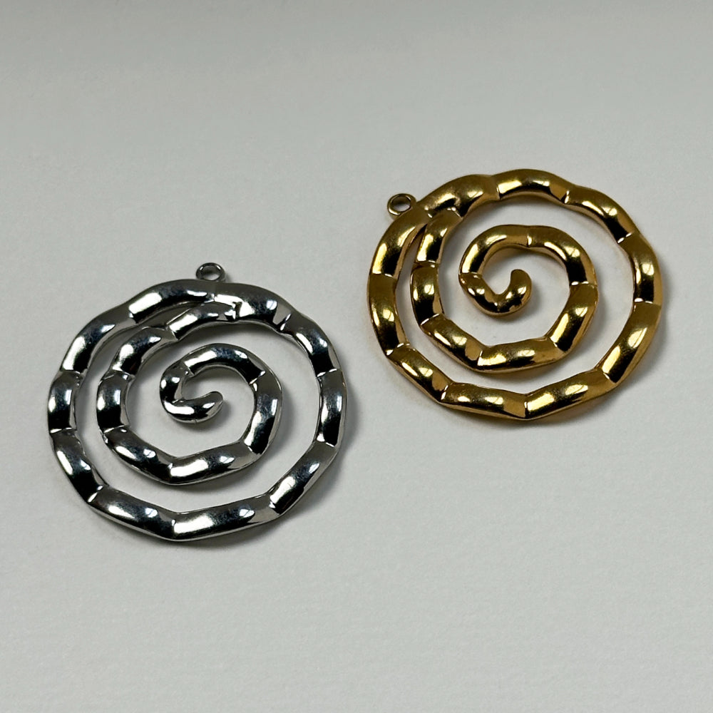 Samsara - Swirl Pendant - 18k Gold PVD