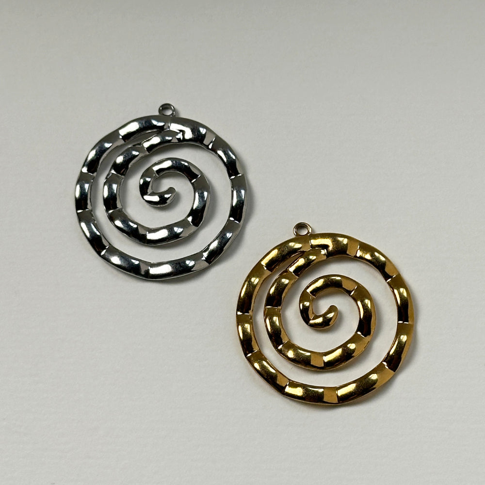 Samsara - Swirl Pendant - Stainless Steel Silver