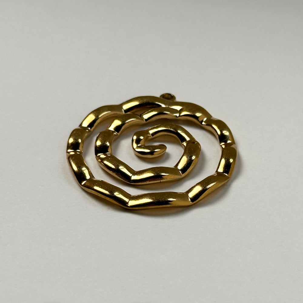 Samsara - Swirl Pendant - 18k Gold PVD