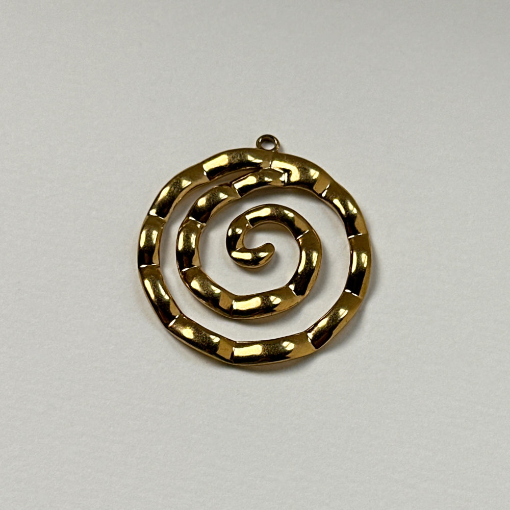 Samsara - Swirl Pendant - 18k Gold PVD