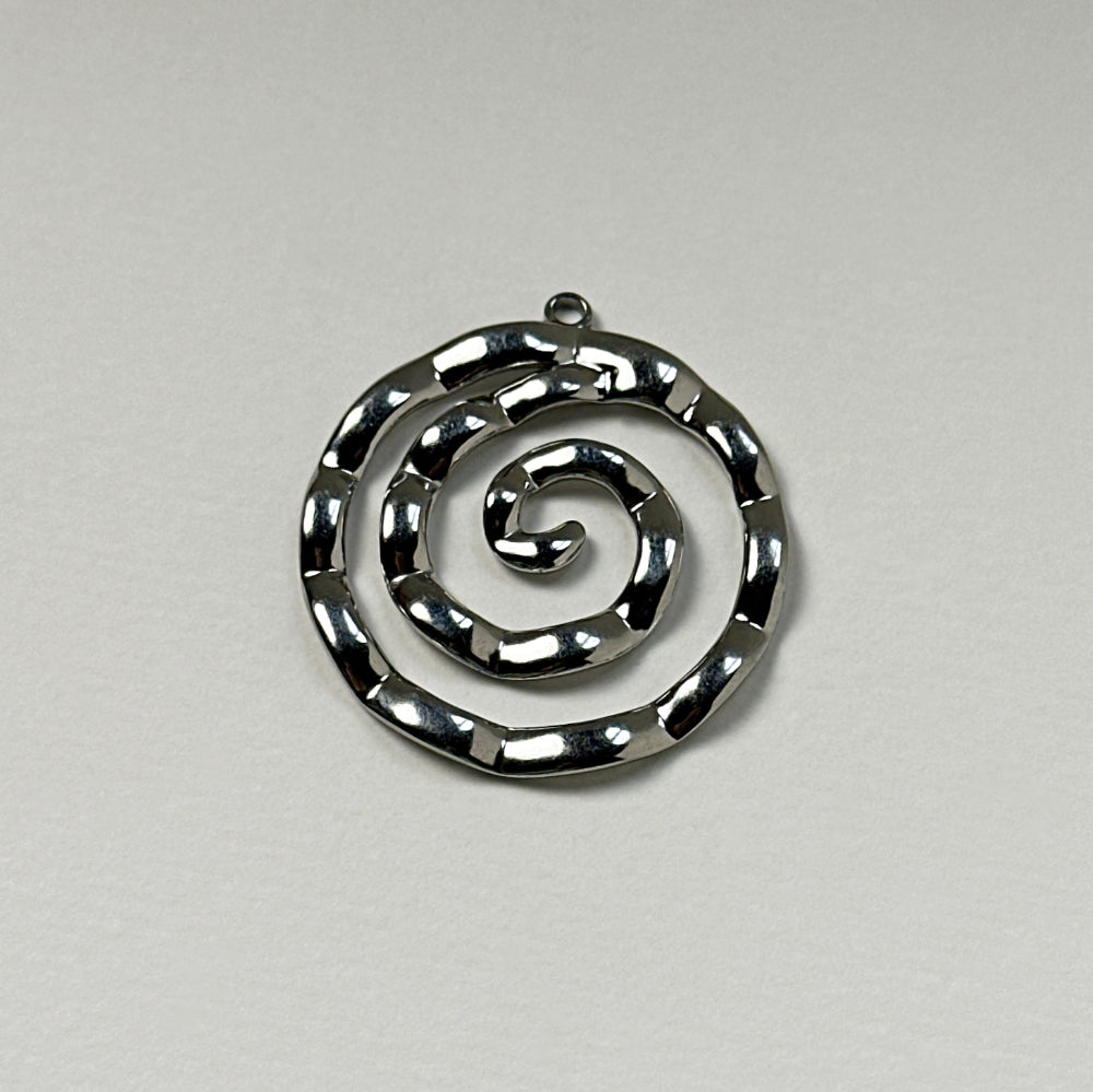 Samsara - Swirl Pendant - Stainless Steel Silver