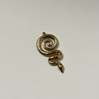 Saap - Spiral Snake Pendant - 18k Gold PVD