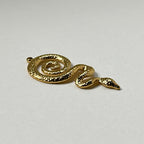 Saap - Spiral Snake Pendant - 18k Gold PVD