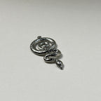 Saap - Spiral Snake Pendant - Stainless Steel Silver