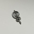 Saap - Spiral Snake Pendant - Stainless Steel Silver