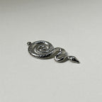 Saap - Spiral Snake Pendant - Stainless Steel Silver