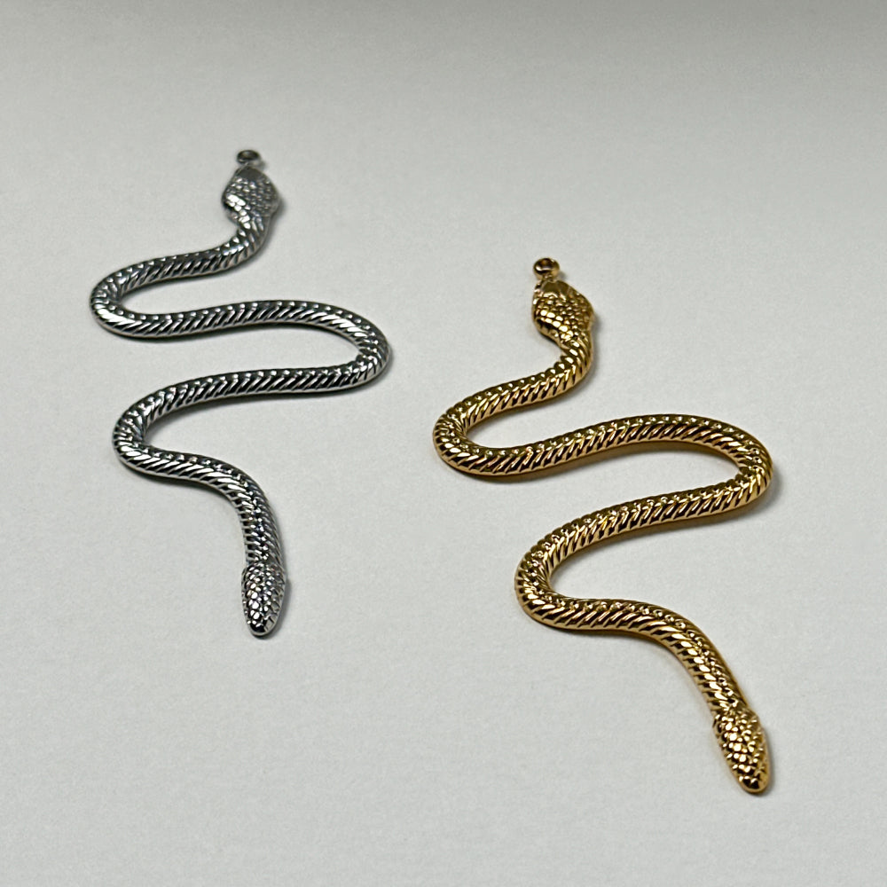 Saap - Snake Pendant - Stainless Steel Silver