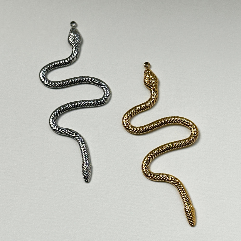Saap - Snake Pendant - Stainless Steel Silver