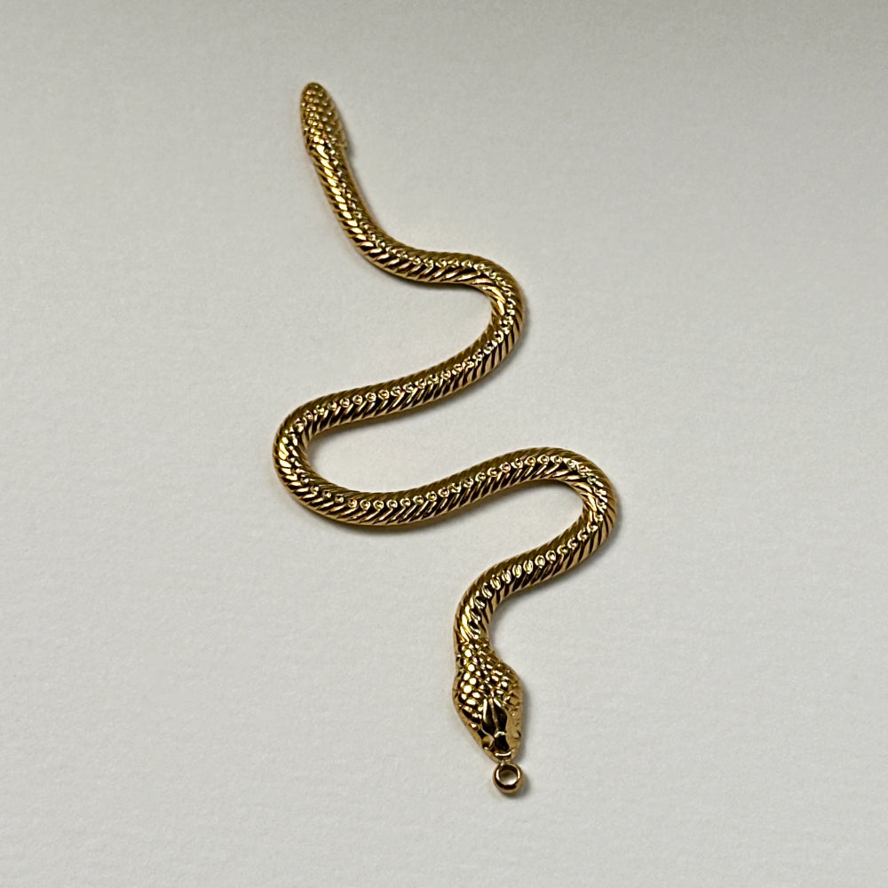 Saap - Snake Pendant - 18k Gold PVD