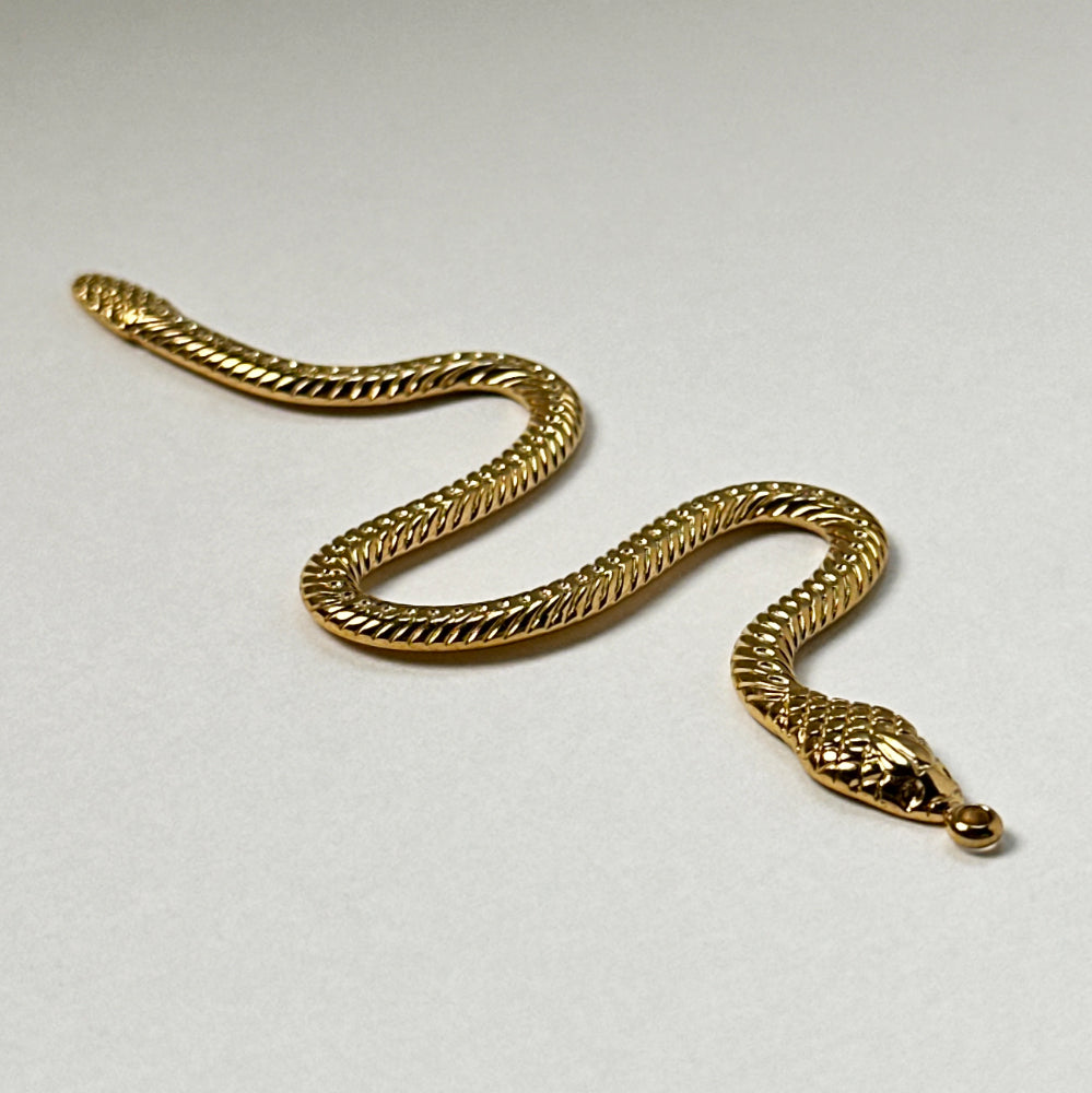 Saap - Snake Pendant - 18k Gold PVD