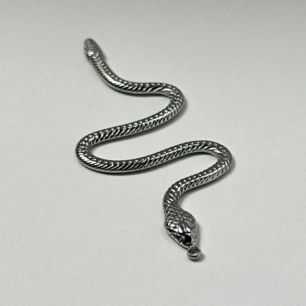 Saap - Snake Pendant - Stainless Steel Silver