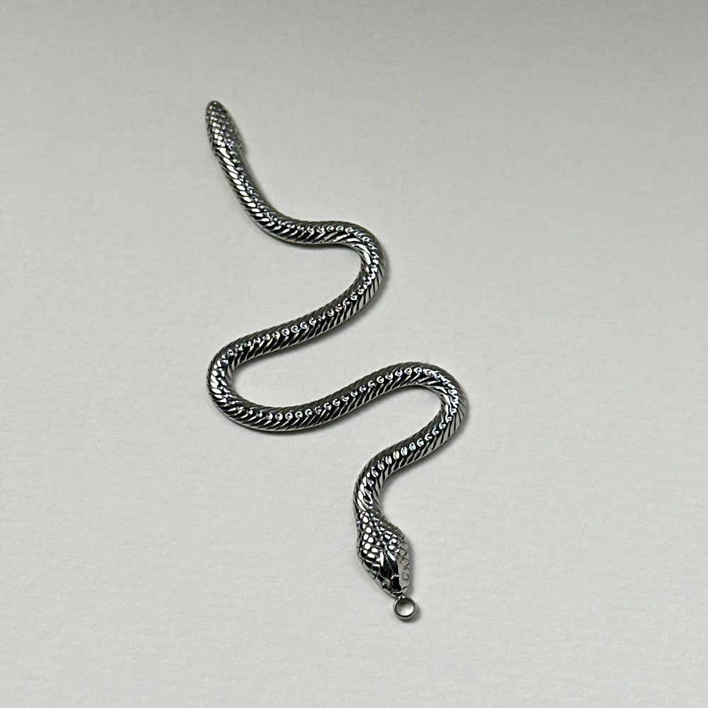 Saap - Snake Pendant - Stainless Steel Silver