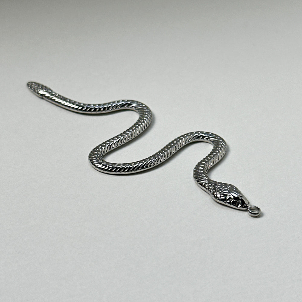 Saap - Snake Pendant - Stainless Steel Silver