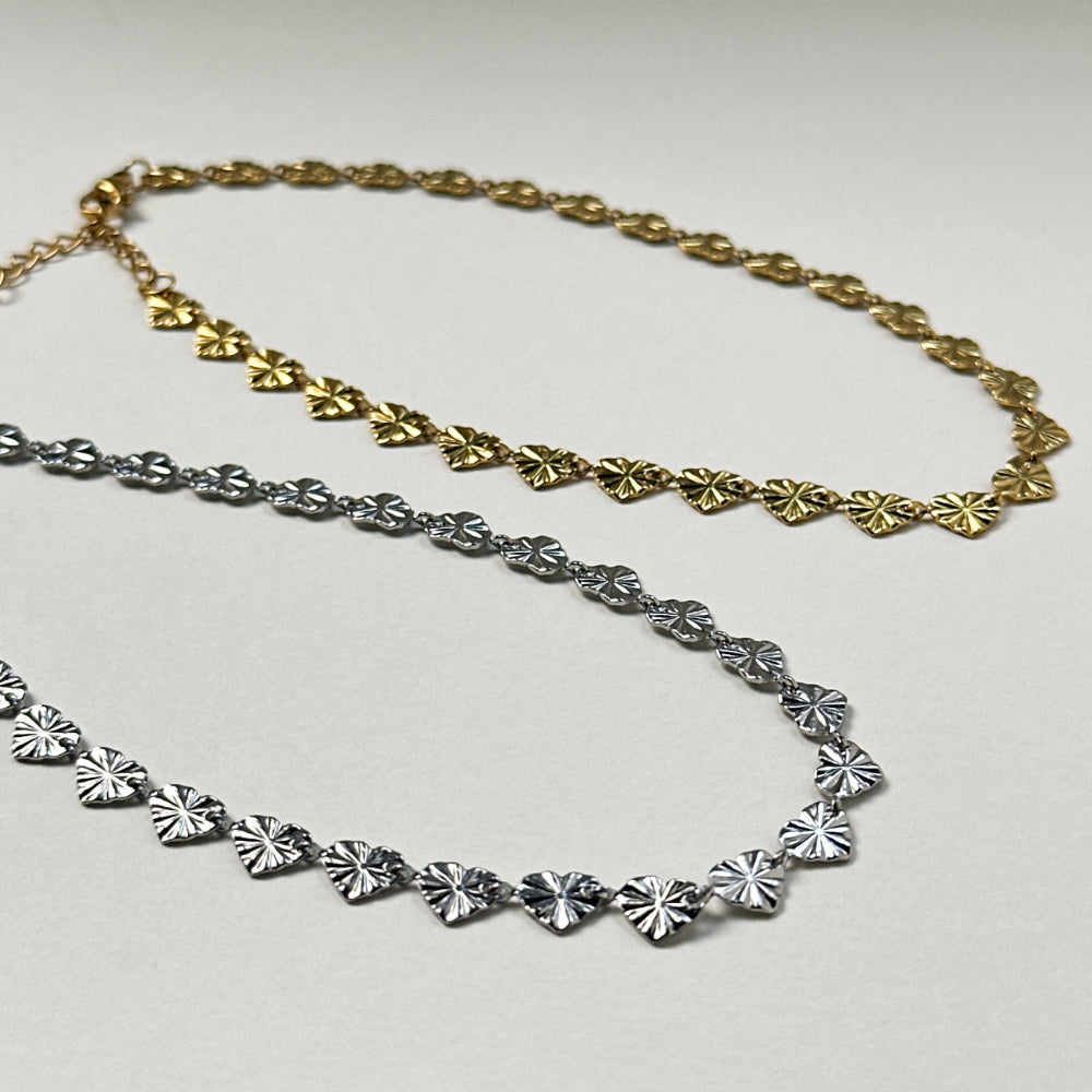 Payal - Starry Heart Anklet - Stainless Steel Silver