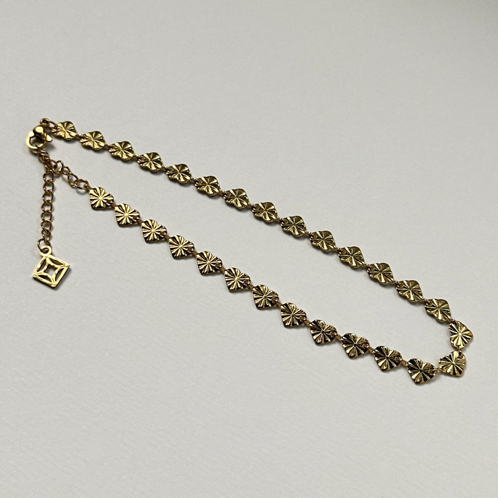 Payal - Starry Heart Anklet - 18k Gold PVD