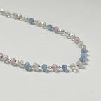 Payal - Blue Glass Crystal Anklet - 18k Gold PVD