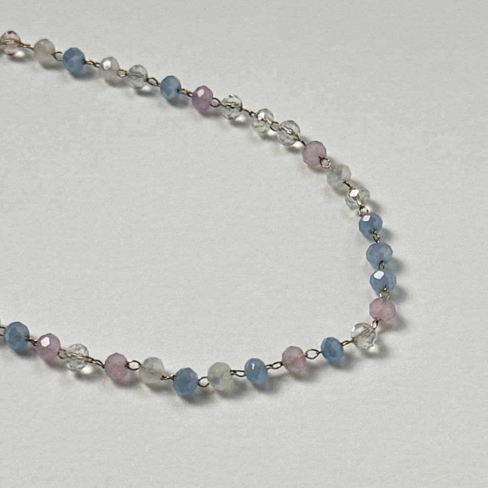 Payal - Blue Glass Crystal Anklet - 18k Gold PVD