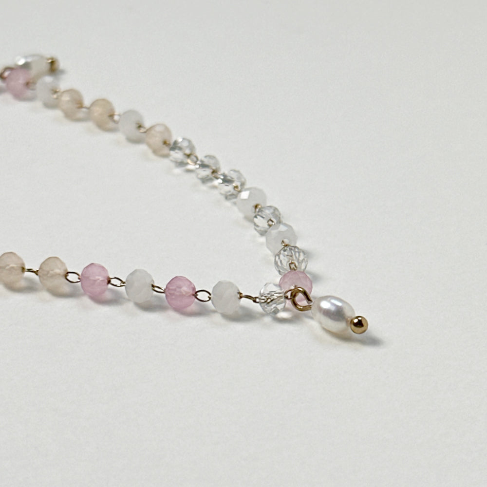 Payal - Glass Crystal Anklet - 18k Gold PVD