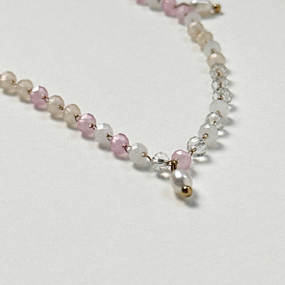 Payal - Glass Crystal Anklet - 18k Gold PVD