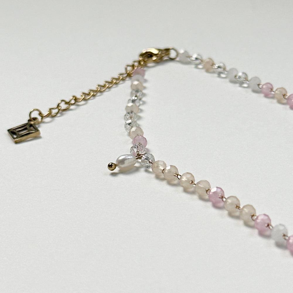 Payal - Glass Crystal Anklet - 18k Gold PVD