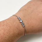 Jugnu - Cubic Zirconia Bracelet - Stainless Steel Silver