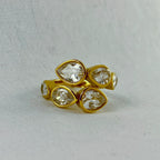 Paani - Teardrop Bezel Set Ring - 18k Gold PVD -  - LUMENAURA