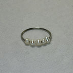 Neerja - Freshwater Pearl Ring - Stainless Steel Silver -  - LUMENAURA