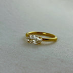 Tara - CZ Marquise Ring - 18k Gold PVD -  - LUMENAURA