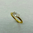 Tara - CZ Marquise Ring - 18k Gold PVD -  - LUMENAURA