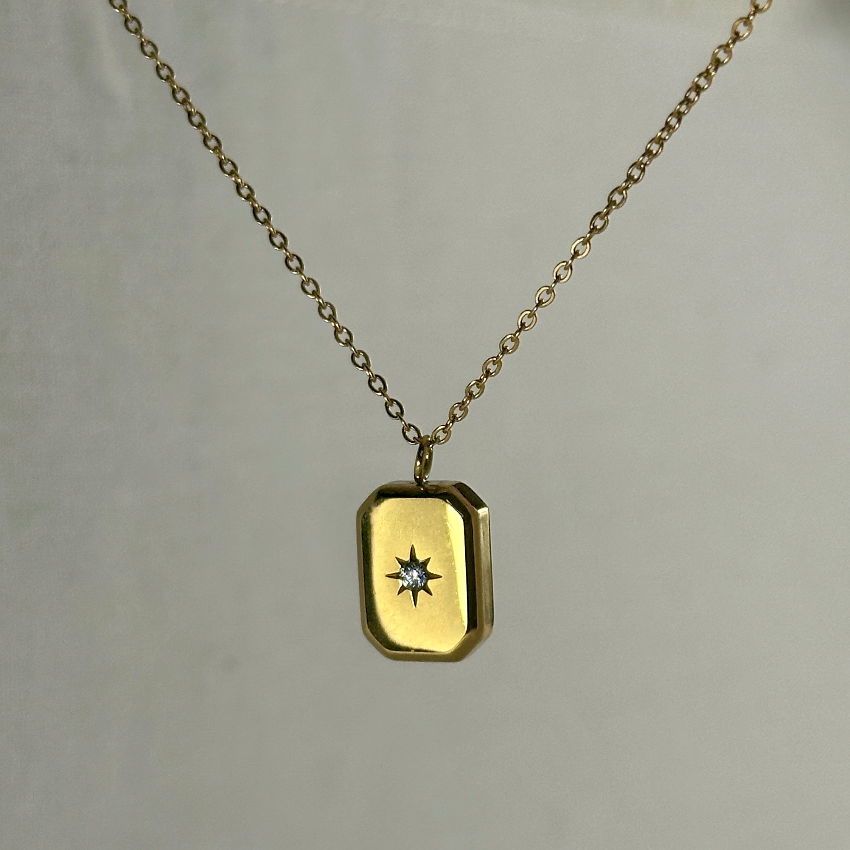 Purna "I AM ENOUGH" Reversible Necklace - 18k Gold PVD - LUMENAURA  LUMENAURA