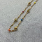 Holi - Colourful Choker Necklace - 18k Gold PVD -  - LUMENAURA
