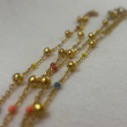 Holi - Colourful Choker Necklace - 18k Gold PVD -  - LUMENAURA