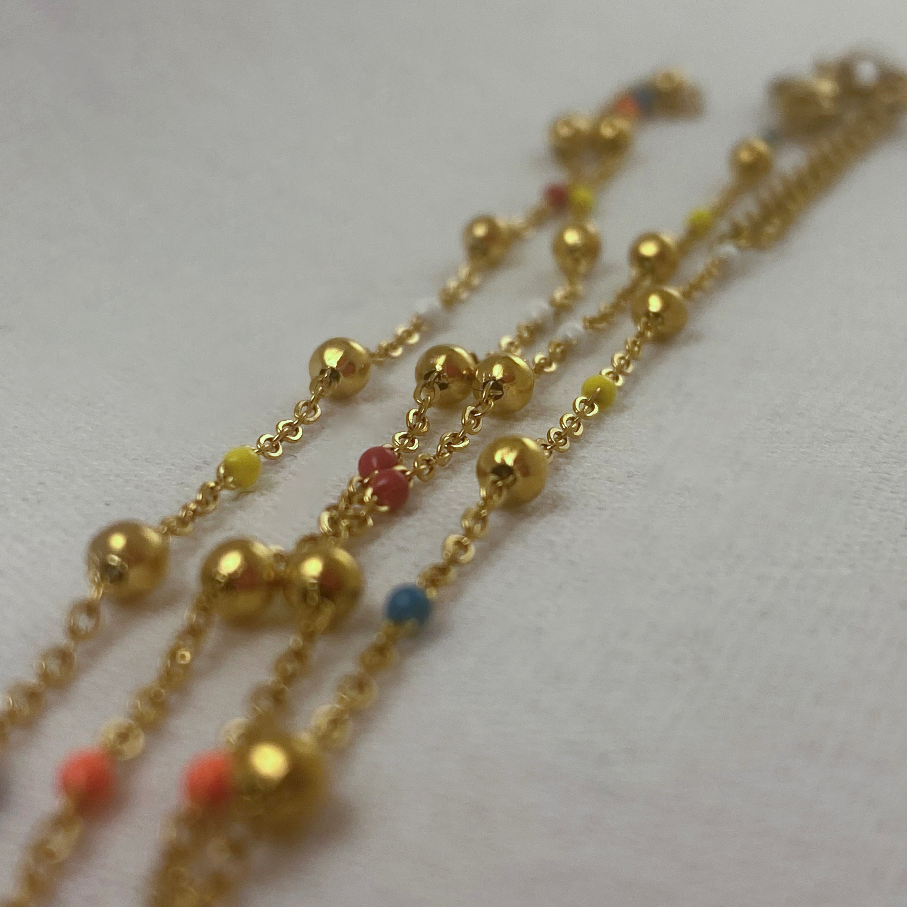 Holi - Colourful Choker Necklace - 18k Gold PVD - LUMENAURA  LUMENAURA