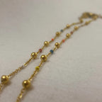 Holi - Colourful Choker Necklace - 18k Gold PVD -  - LUMENAURA